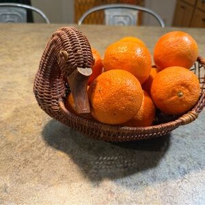 Vintage Woven Duck Basket